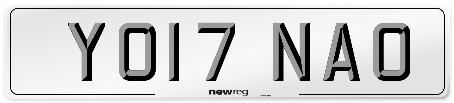 YO17 NAO Number Plate from New Reg